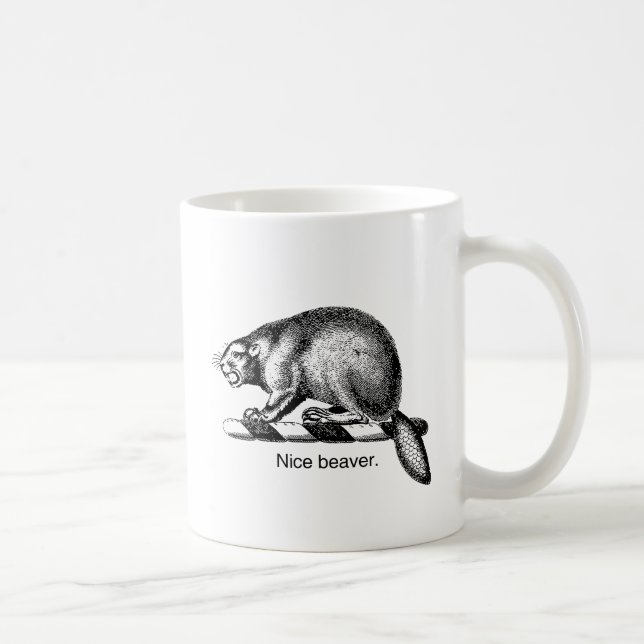 NICE BEAVER -.png Coffee Mug (Right)
