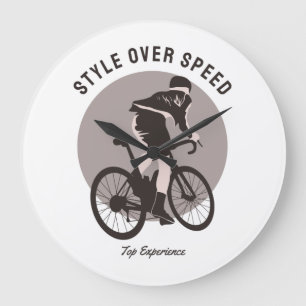 Nice Bicycle Design - Style Over Speed Large Clock