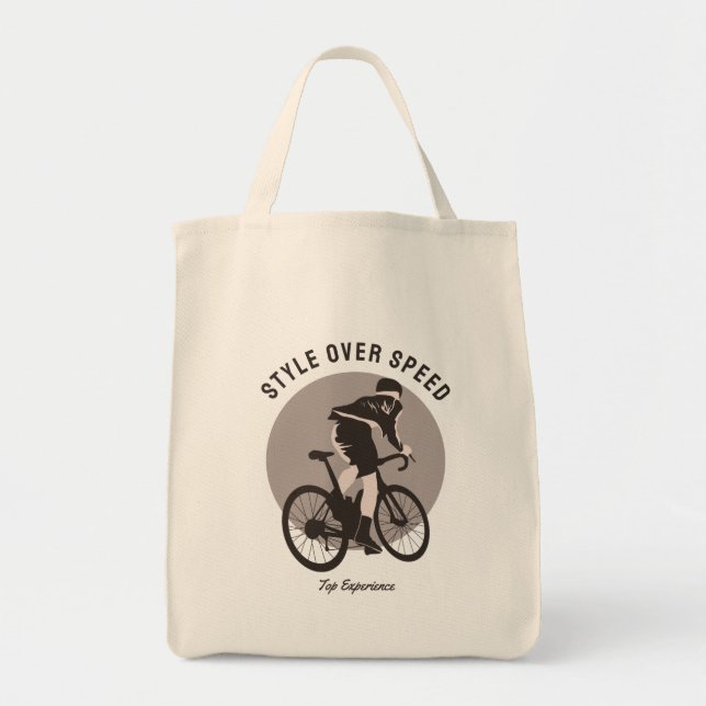 Nice Bicycle Design - Style Over Speed Tote Bag (Front)