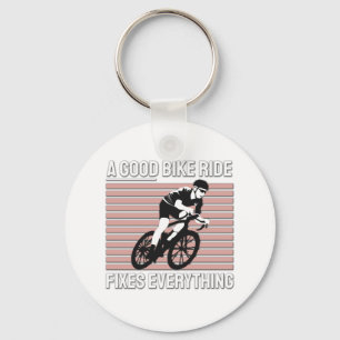 Nice Bike Rider Design - A Good Bike Ride Fixes Key Ring