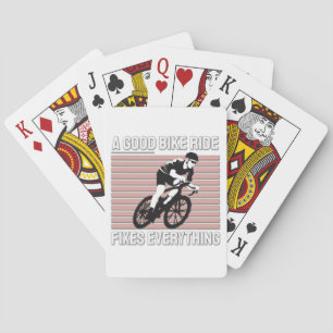 Nice Bike Rider Design - A Good Bike Ride Fixes Playing Cards