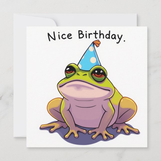 Nice Birthday Card - Frog Edition (Front)