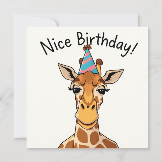 Nice Birthday Card - Giraffe Edition (Front)