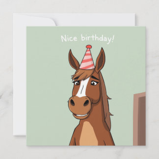 Nice Birthday Card - Horse Edition