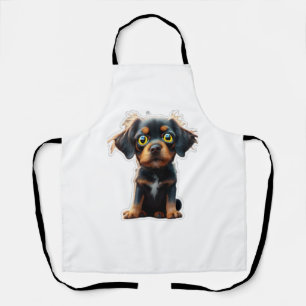 Nice black dog with green eys Classic T-Shirt Apron