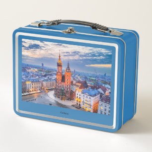 Nice blue box with Krakow night in Poland.