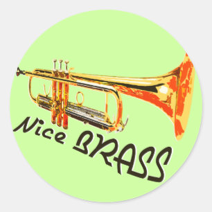 Nice Brass Classic Round Sticker