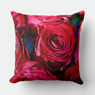 Nice Bunch Of Red Roses Cushion