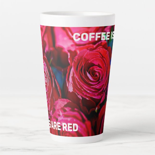 Nice Bunch Of Red Roses Latte Mug (Front)