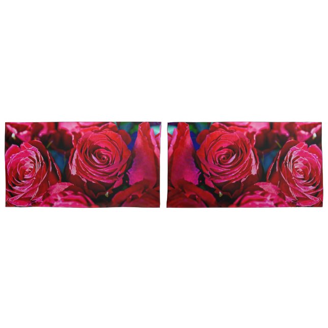 Nice Bunch Of Red Roses Pillowcase (Front-Set)