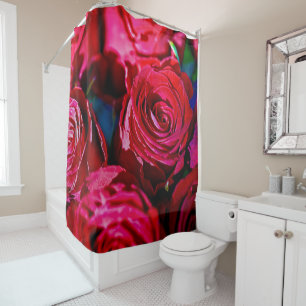 Nice Bunch Of Red Roses Shower Curtain