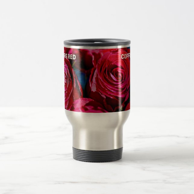 Nice Bunch Of Red Roses Travel Mug (Center)