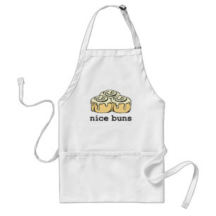 Nice Buns Cinnamon Roll Funny Cartoon Design Standard Apron
