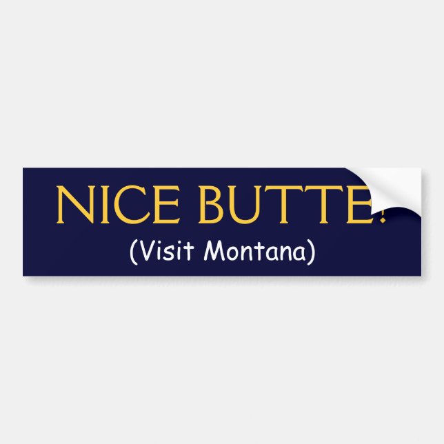 NICE BUTTE! (Visit Montana) Bumper Sticker (Front)