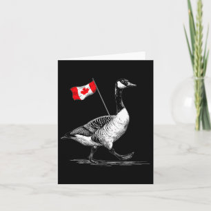 Nice Canada Animal With Flag For Goose Lovers Card