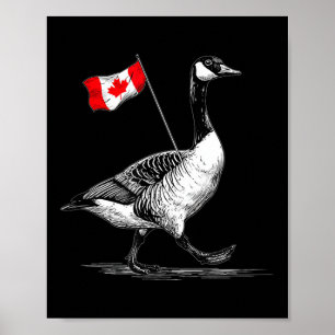 Nice Canada Animal With Flag For Goose Lovers Poster