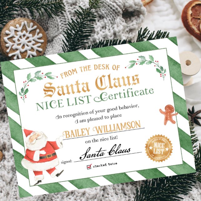 Nice Certificate Approved Santa Claus  Poster (Creator Uploaded)