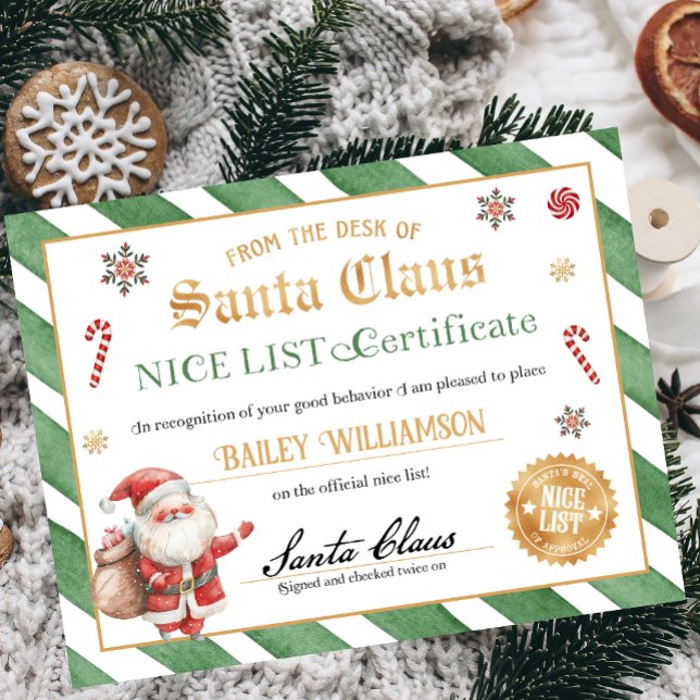 Nice Certificate Approved Santa Claus  Poster (Creator Uploaded)
