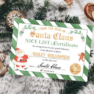 Nice Certificate from Santa Seal of Approval Invitation
