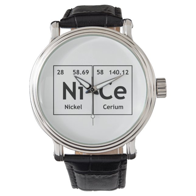 NiCe Chemistry Periodic Table Words Element Symbol Watch (Front)