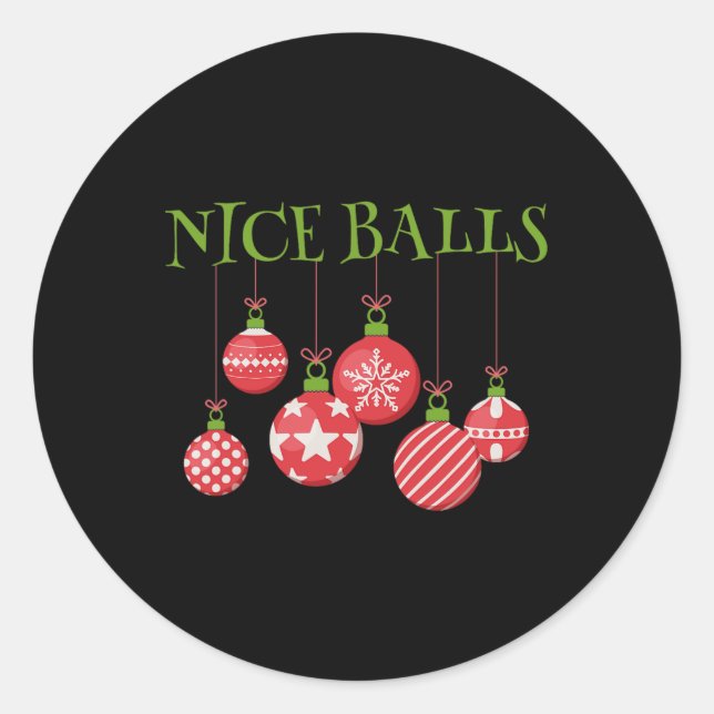 Nice Christmas  Classic Round Sticker (Front)