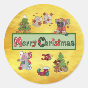 Nice Christmas Classic Round Sticker