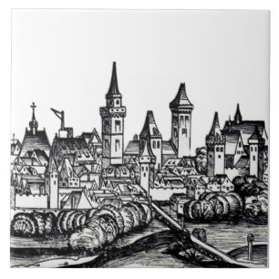 Nice city at France on the Mediterranean Sea Ceramic Tile
