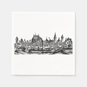 Nice city at France on the Mediterranean Sea Napkin