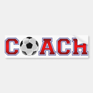 Nice Coach Soccer Insignia Bumper Sticker