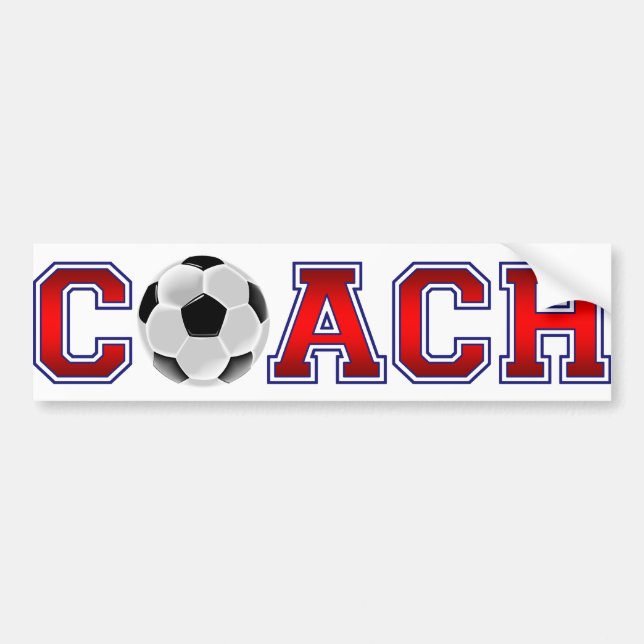 Nice Coach Soccer Insignia Bumper Sticker (Front)