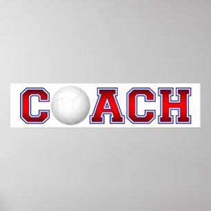Nice Coach Volleyball Insignia 1 Poster