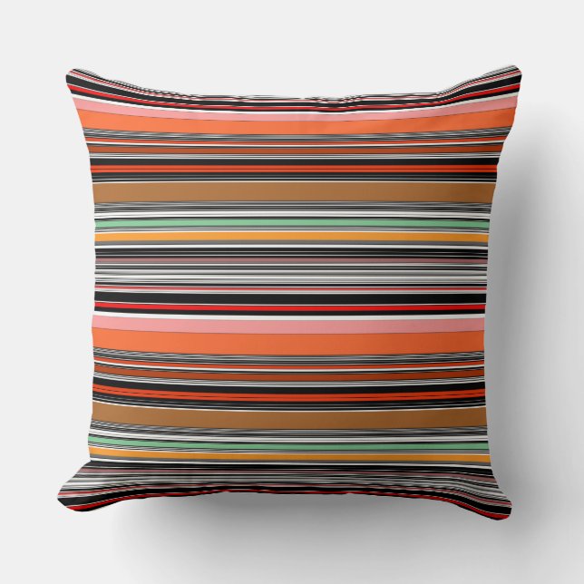 Nice colourful stripes cushion (Front)