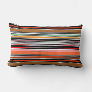 Nice colourful stripes lumbar cushion