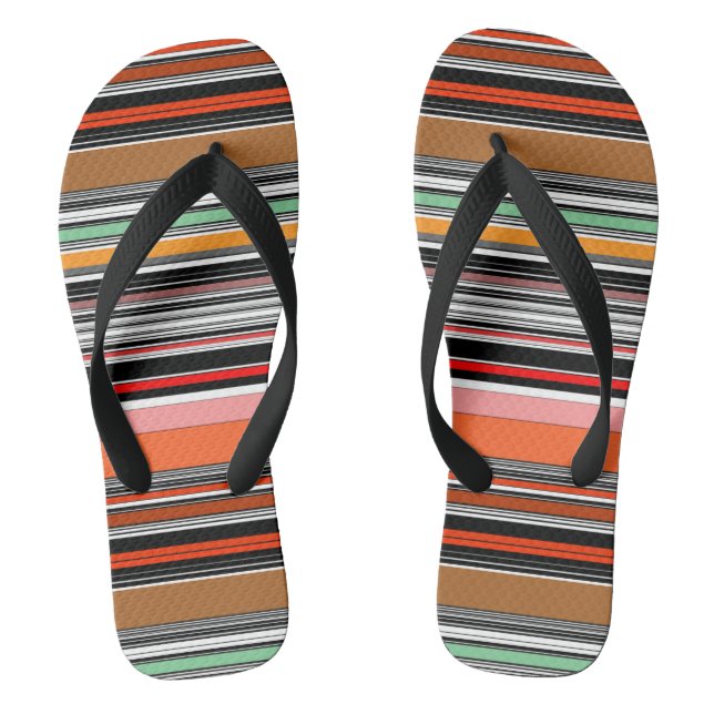 Nice colourful stripes thongs (Footbed)