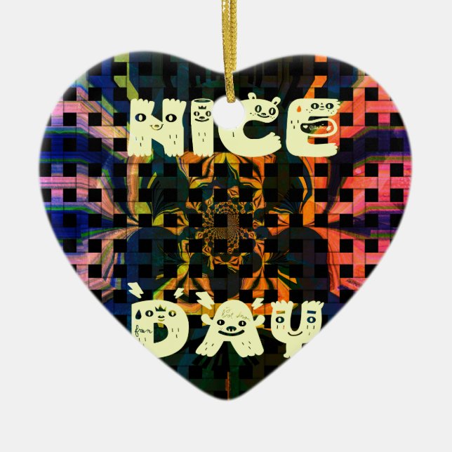 Nice Day Ceramic Ornament (Front)