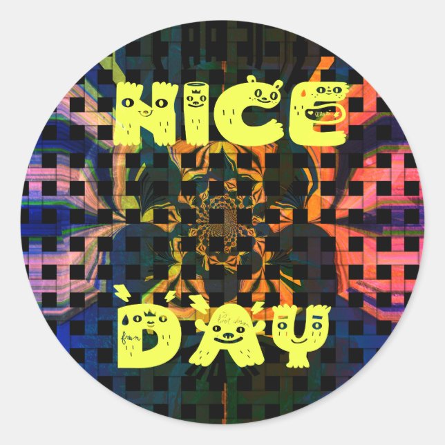 Nice Day Classic Round Sticker (Front)