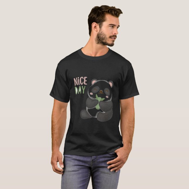 Nice Day Cool Dog & Bear Lover T-Shirt (Front Full)