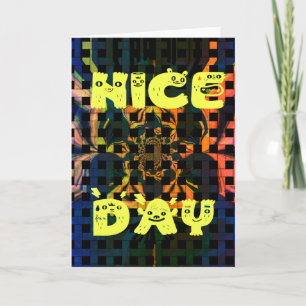 Nice Day Greeting Card Vertical Template