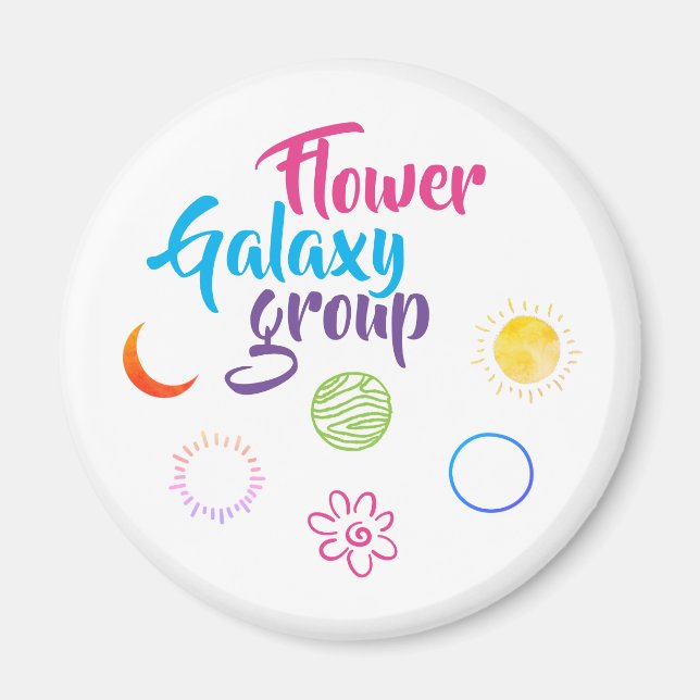 Nice Design of Flower Galaxy Group Magnet (Front)