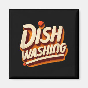 Nice Dish Washing Emblem for s and Kids Magnet