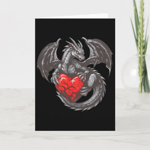 Nice Dragon With Big Red Heart Outfit Card