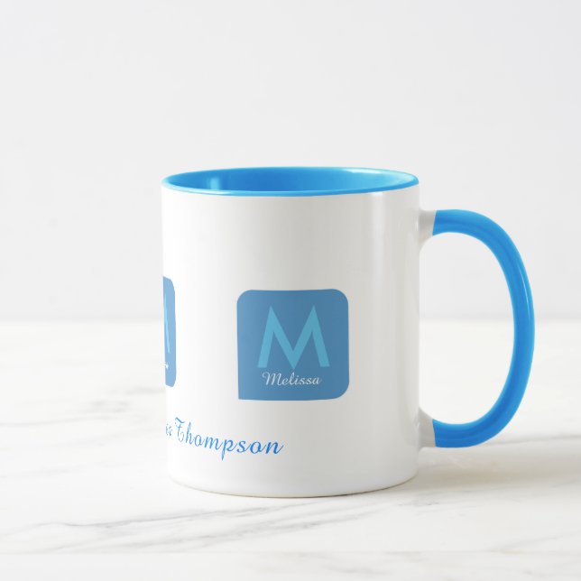 nice feminine blue mug for her (Right)