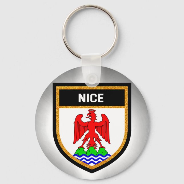 Nice Flag Key Ring (Front)
