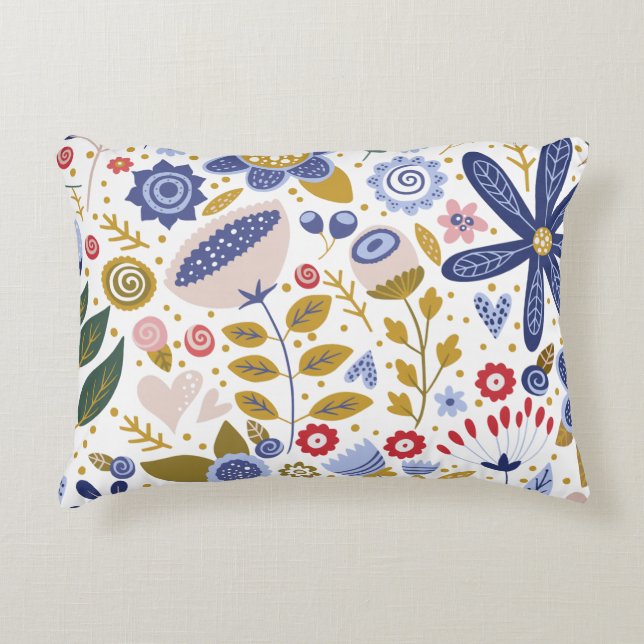 Nice floral pattern Accent Pillow (Front)
