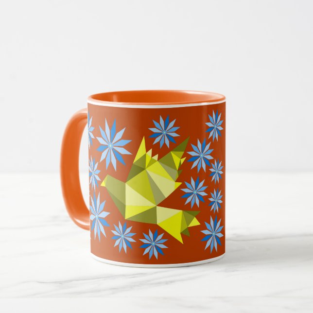 NICE FLOWER BIRD GIFT  MUG (Front Left)
