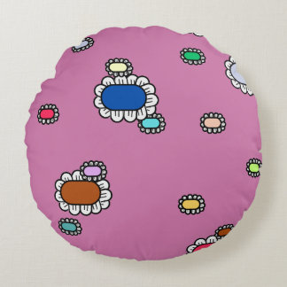 nice flowers round cushion