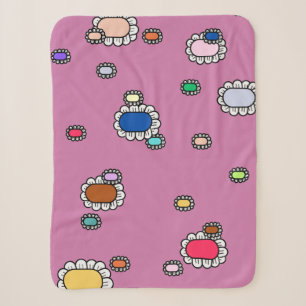 nice flowers sherpa blanket