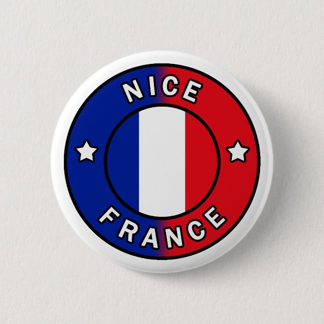 Nice France 6 Cm Round Badge (Front)