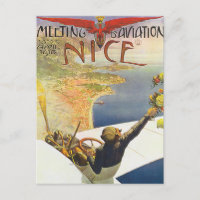 Nice France Aviation Poster Art