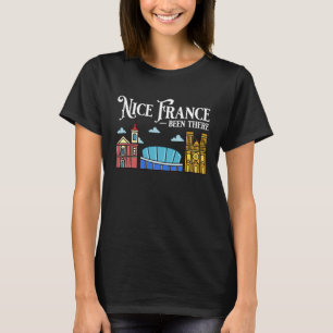 Nice France city skyline map travel T-Shirt